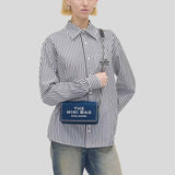 MARC JACOBS The Denim Chain Mini Bag Dark Wash 2F4SMN010S03