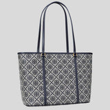 TORY BURCH T Monogram Small Zip Tote Tory Navy 166419