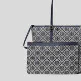 TORY BURCH T Monogram Small Zip Tote Tory Navy 166419