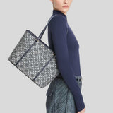 TORY BURCH T Monogram Small Zip Tote Tory Navy 166419