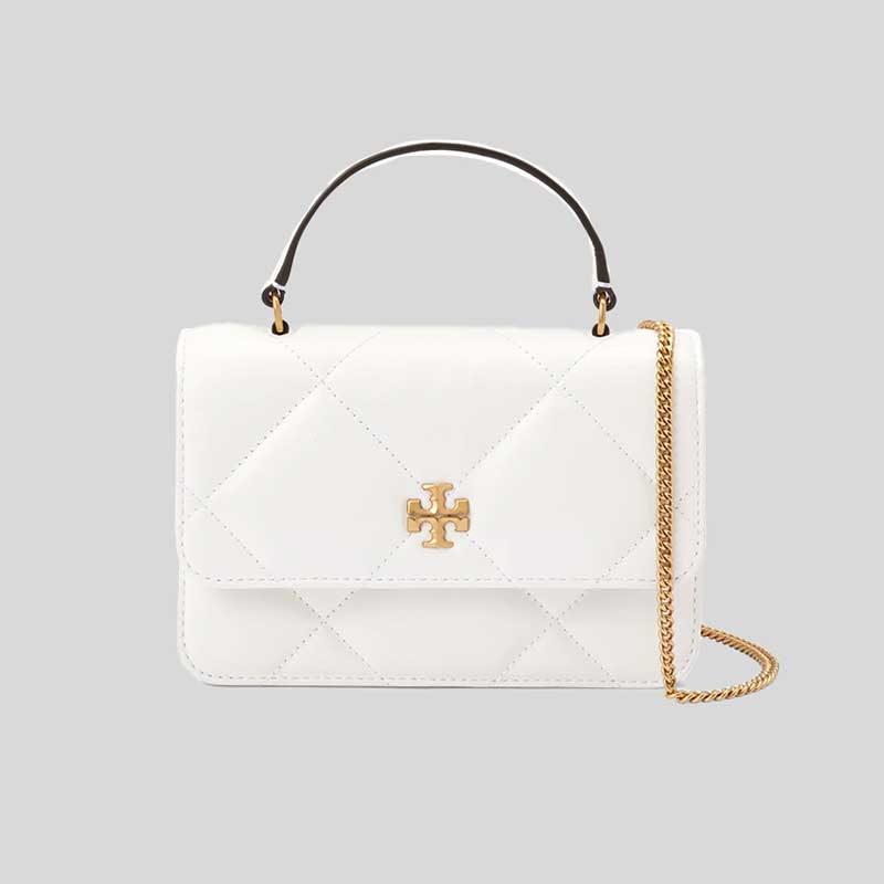 TORY BURCH Mini Kira Diamond Quilt Top-Handle Chain Wallet