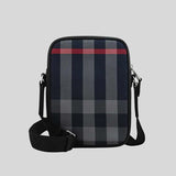 BURBERRY Men's ML Paddy V Check Crossbody Bag Navy 80840261 lussocitta lusso citta
