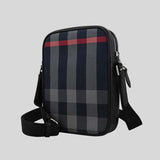 BURBERRY Men's ML Paddy V Check Crossbody Bag Navy 80840621