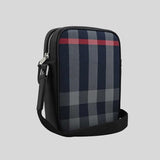 BURBERRY Men's ML Paddy V Check Crossbody Bag Navy 80840621