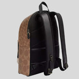 COACH West Backpack In Blocked Signature Canvas Sand/Tan CAB59