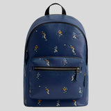 COACH West Backpack With Baseball Print Deep Blue Multi CAX47