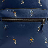 COACH West Backpack With Baseball Print Deep Blue Multi CAX47