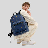 COACH West Backpack With Baseball Print Deep Blue Multi CAX47