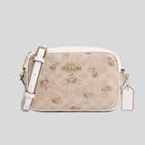 COACH Mini Jamie Camera Bag In Signature Canvas With Floral Print Sand Multi CBA86