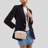 COACH Mini Jamie Camera Bag In Signature Canvas With Floral Print Sand Multi CBA86