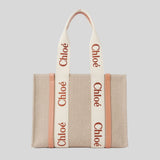 CHLOE Woody Medium Tote Bag Wooden Orange CHC23AS383L17847