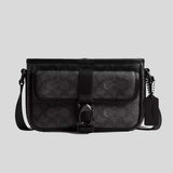 COACH Beck Slim Crossbody In Signature Canvas Charcoal CM337