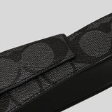 COACH Harness Buckle Cut To Size Reversible Belt, 30 Mm Charcoal/Black CQ016