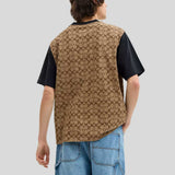 COACH Signature T Shirt In Organic Cotton Khaki Signature CO789