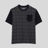 COACH Signature T Shirt In Organic Cotton Charcoal Signature CO789