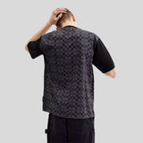 COACH Signature T Shirt In Organic Cotton Charcoal Signature CO789