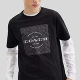 COACH Signature Square T Shirt In Organic Cotton Black CO790