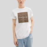 COACH Signature Square T Shirt In Organic Cotton White CO790