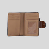 COACH Medium Corner Zip Wallet In Signature Canvas Tan/Brown CW786