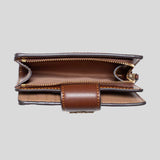 COACH Medium Corner Zip Wallet In Signature Canvas Tan/Brown CW786