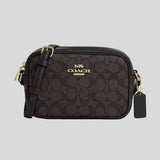 COACH Mini Jamie Camera Bag In Signature Canvas Walnut/Black CY752
