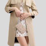 COACH Large Corner Zip Wristlet In Signature Canvas Sand Multi CBA72