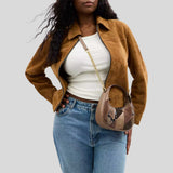 COACH Carmen Mini Crossbody Bag With Patchwork Mushroom Multi CCE62