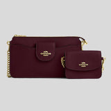 COACH Poppy Crossbody Bag Dark Wine CCK65