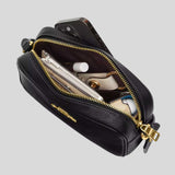 COACH Mini Jamie Camera Bag In Signature Canvas Walnut/Black CY752