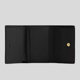 COACH Card Holder Wallet In Signature Canvas Walnut/Black CZ034