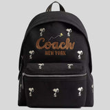 COACH Coach X Peanuts Snoopy Cargo Backpack Black Multi CBF69