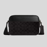 COACH Graham Crossbody Bag In Signature Canvas Charcoal/Black CV921