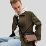 COACH Graham Crossbody Bag In Signature Canvas Tan/Black CV921
