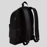 COACH West Backpack In Signature Canvas With Varsity Stripe Charcoal/Denim/Chalk CV922