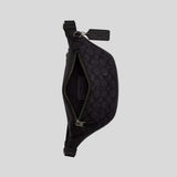 COACH Warren Mini Belt Bag In Signature Canvas Charcoal/Black CW369