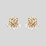 FERRAGAMO Gancini Earrings In Gold Color With Pearls 760529 lussocitta lusso citta