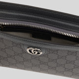 GUCCI GG Supreme Ophidia Unisex Mini Clutch Crossbody Bag Grey 795467