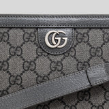 GUCCI GG Supreme Ophidia Unisex Mini Clutch Crossbody Bag Grey 795467