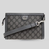 GUCCI GG Supreme Ophidia Unisex Mini Clutch Crossbody Bag Grey 795467