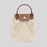 LONGCHAMP Le Pliage Filet XS Mesh Bag Ecru 10139HVH