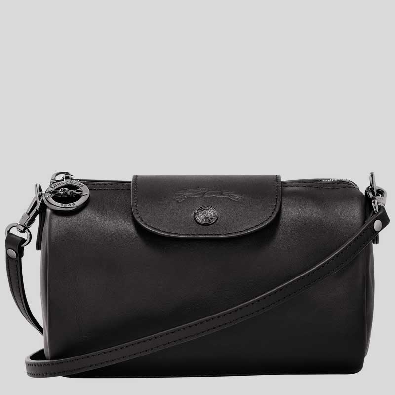 LONGCHAMP Le Pliage Extra XS Leather Crossbody Bag Black 10255987 LussoCitta