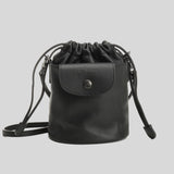 LONGCHAMP Le Pliage Extra XS Leather Bucket Bag Black 10317987 lussocitta lusso citta