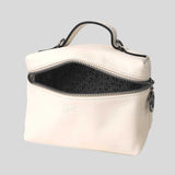 LONGCHAMP Le Pliage Extra XS Vanity Leather Handbag Ecru 10187987