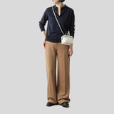 LONGCHAMP Le Pliage Extra XS Vanity Leather Handbag Ecru 10187987