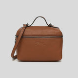 LONGCHAMP Le Pliage Extra XS Vanity Leather Handbag Cognac 10187987