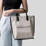 LONGCHAMP Essential Tote Bag M Ecru 10211HSG