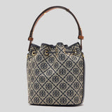 TORY BURCH T Monogram Bucket Bag Tory Navy 166414
