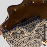 TORY BURCH T Monogram Bucket Bag Tory Navy 166414