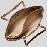 MICHAEL KORS Sheila Large Two-Tone Signature Logo Tote Bag Brown Multi 35F5G6HT9B