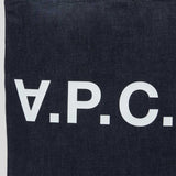 A.P.C. Laure Unisex Shopping Tote Bag Indigo COHIZ-M61445